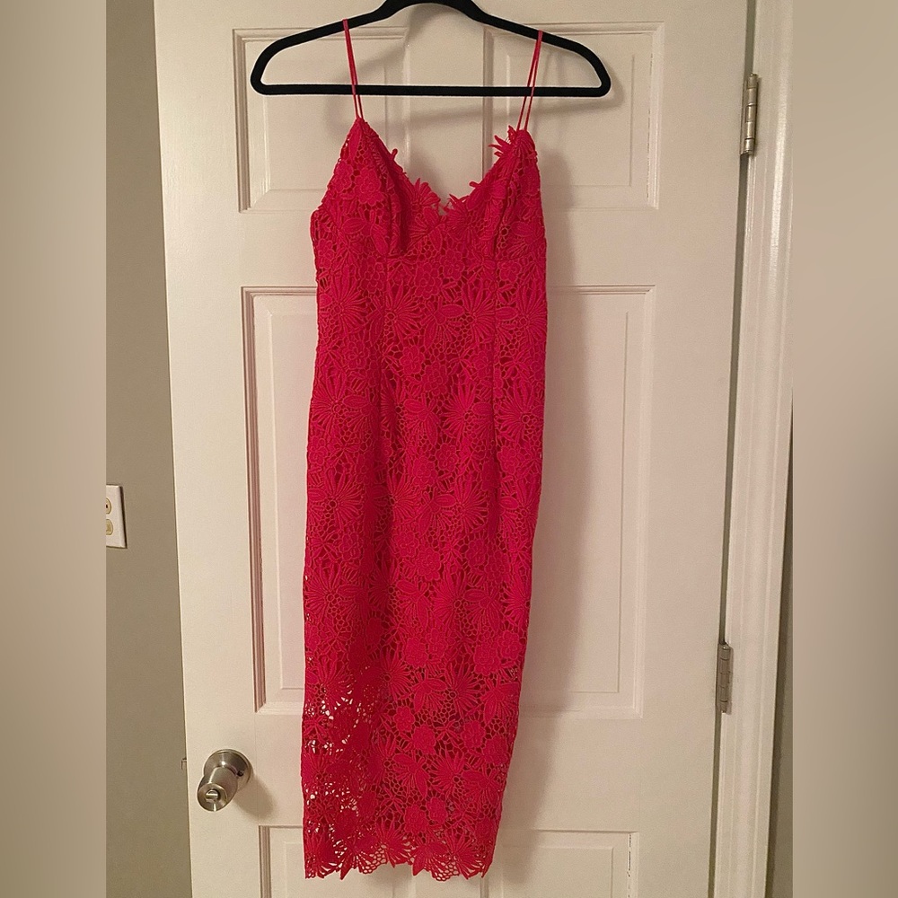 Bardot hot pink dress